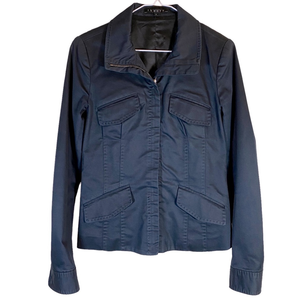 Theory Navy Utility Jacket - Picture 1 of 8